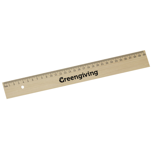 Wooden ruler | 30 cm - Image 1